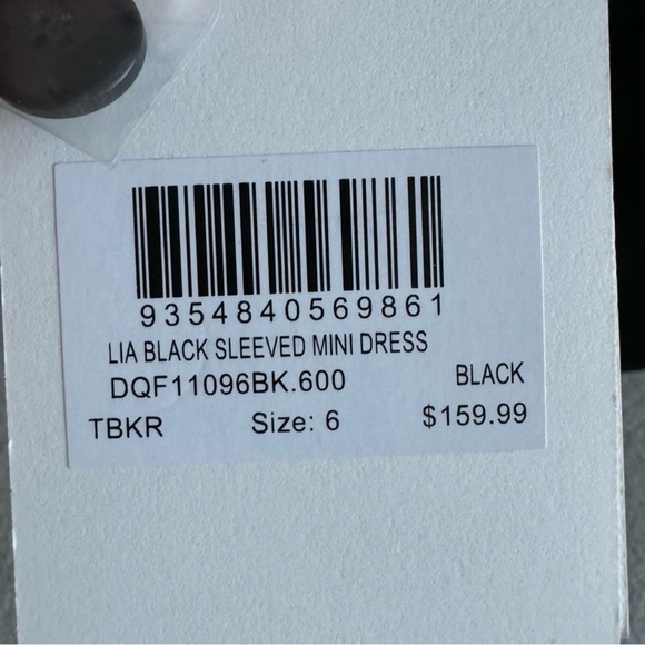 NWT DISSH Lia Button-Down Mini Dress Black Size 2 - Picture 9 of 10